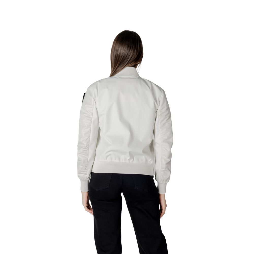Blauer White Polyamide Bomber | Regal Royce