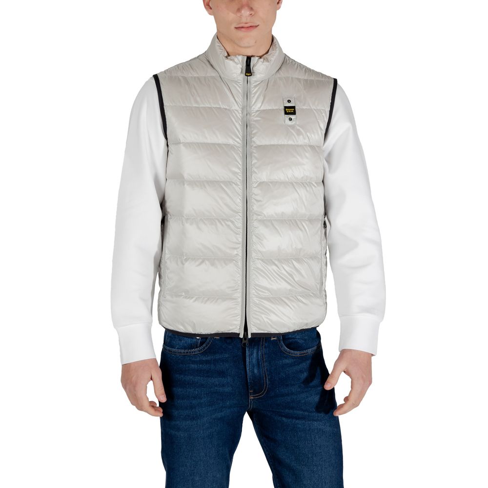 Blauer Gray Polyamide Sleveless Jacket | Regal Royce