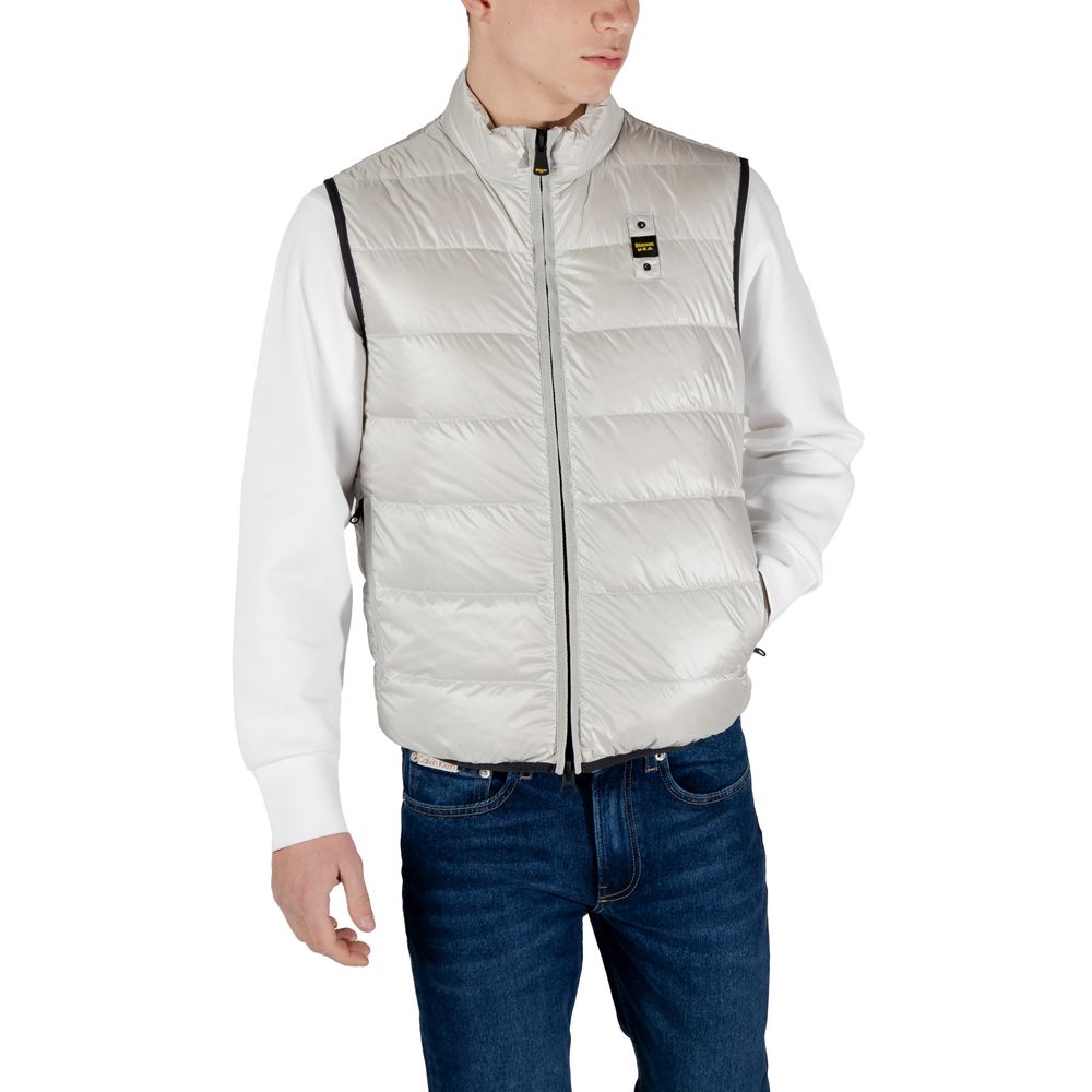 Blauer Gray Polyamide Sleveless Jacket | Regal Royce
