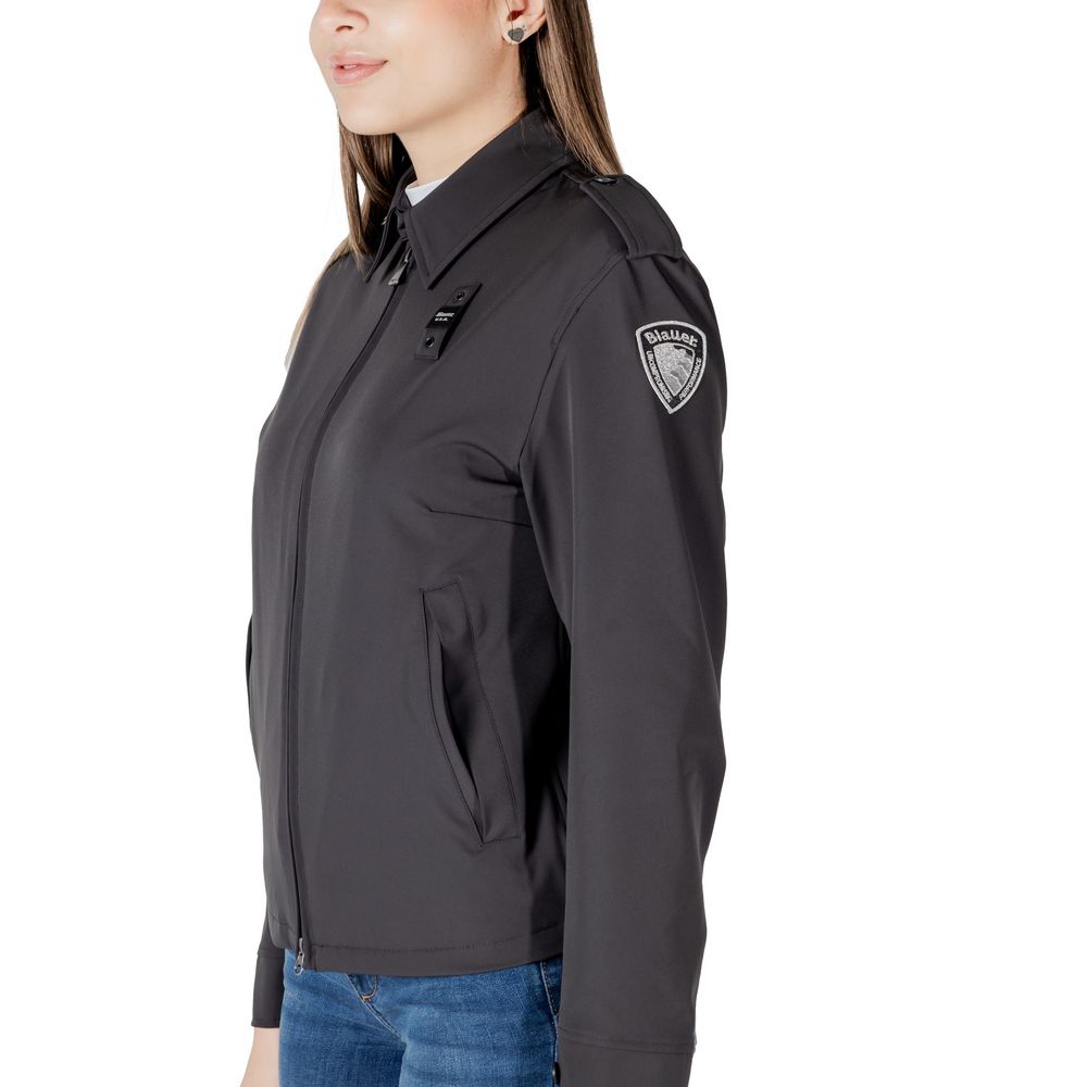 Blauer Black Polyamide Bomber | Regal Royce