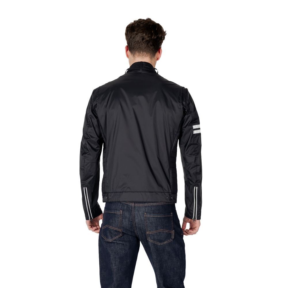 Blauer Black Polyamide Biker Jacket | Regal Royce