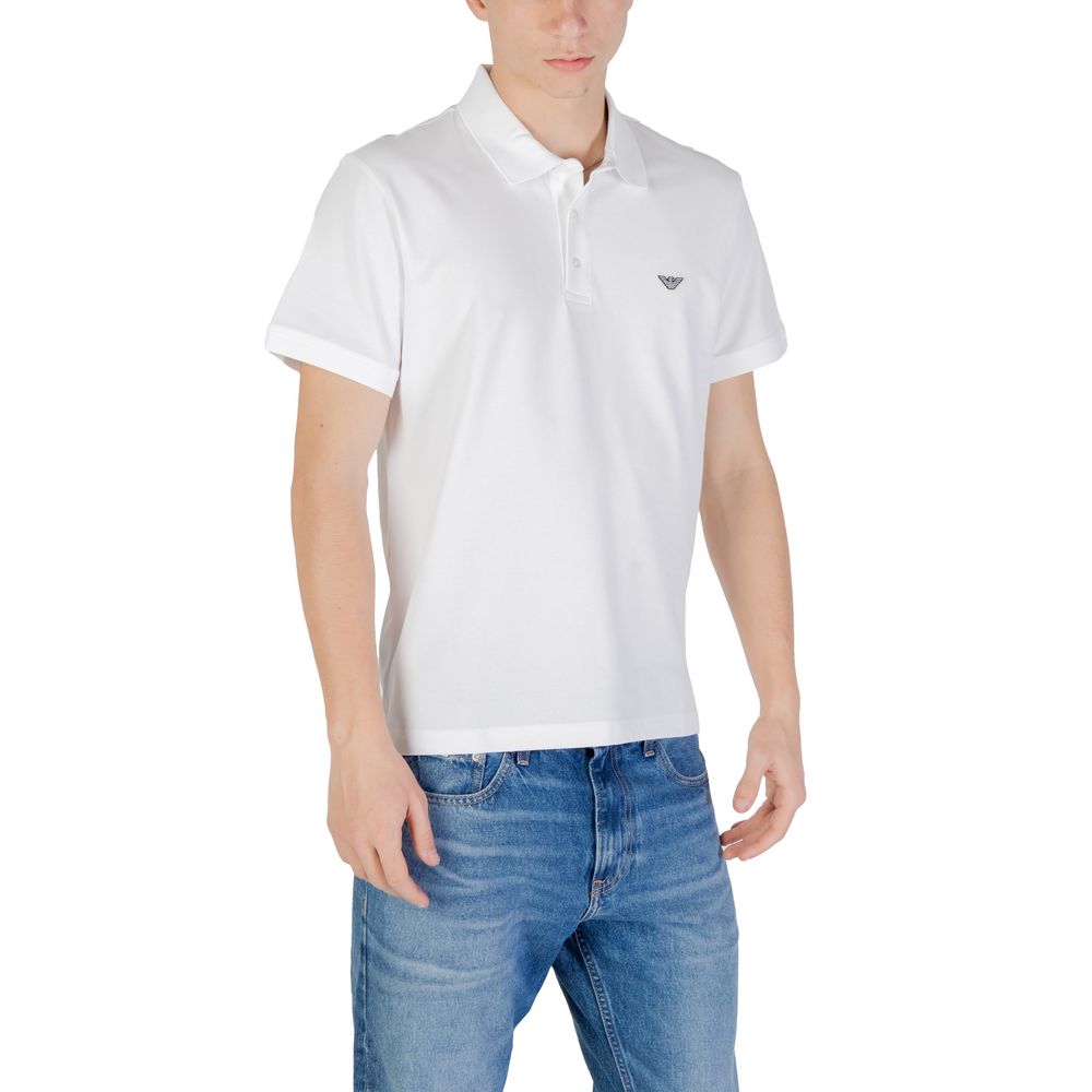 Emporio Armani Underwear White Cotton Polo Shirt | Regal Royce