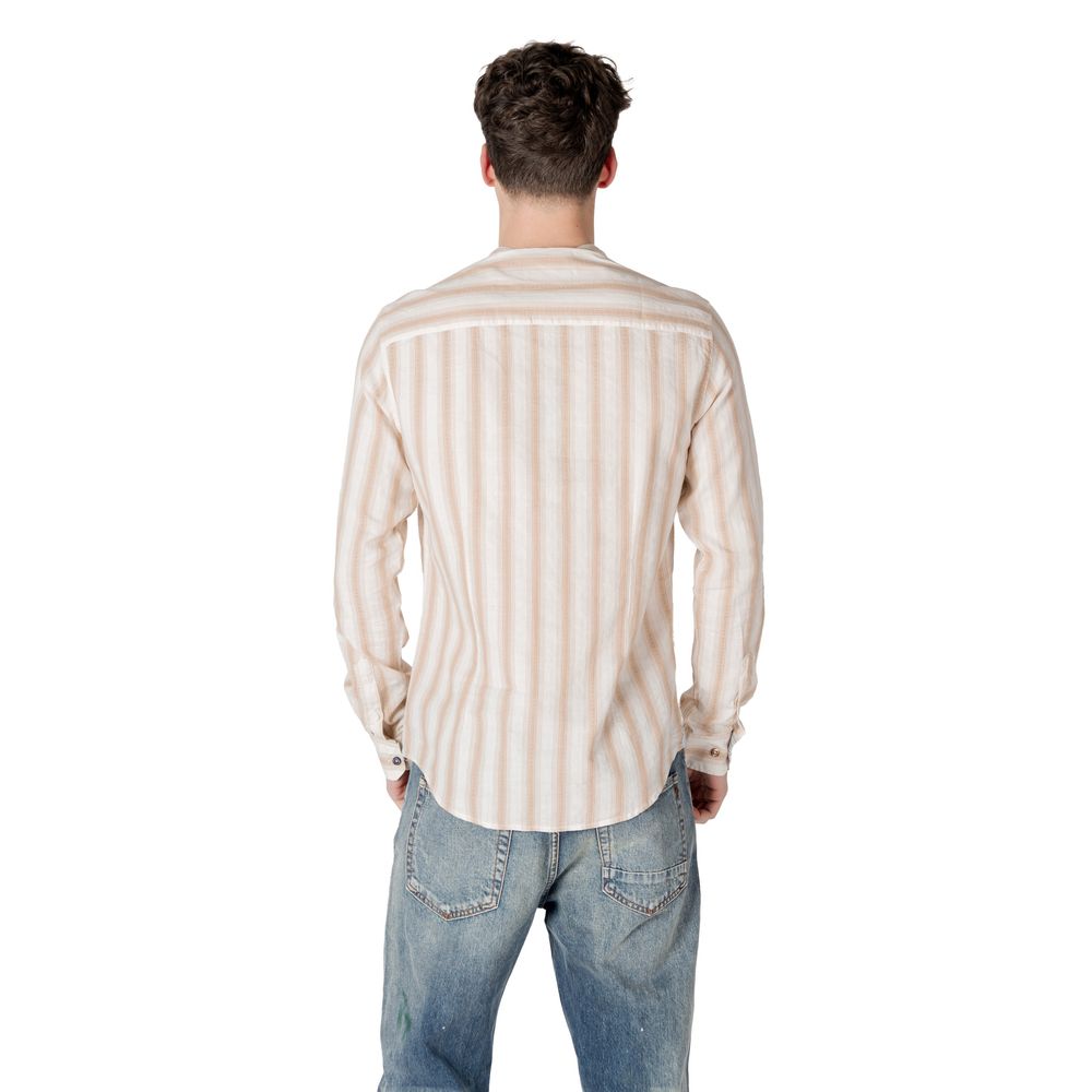 Gianni Lupo Beige Cotton Pattern Shirt | Regal Royce