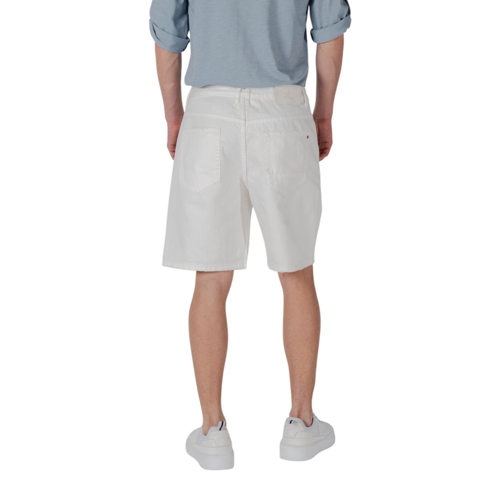 Gianni Lupo White Cotton Bermuda Shorts | Regal Royce