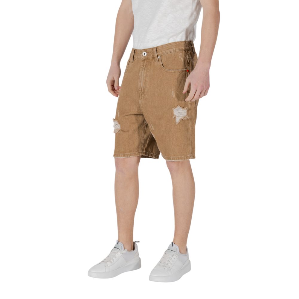 Gianni Lupo Beige Cotton Bermuda Shorts | Regal Royce