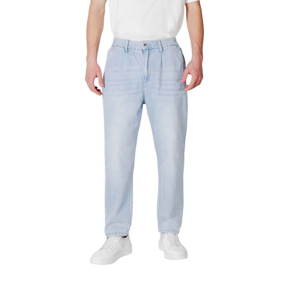 Gianni Lupo Blue Cotton Slim Fit Jeans | Regal Royce
