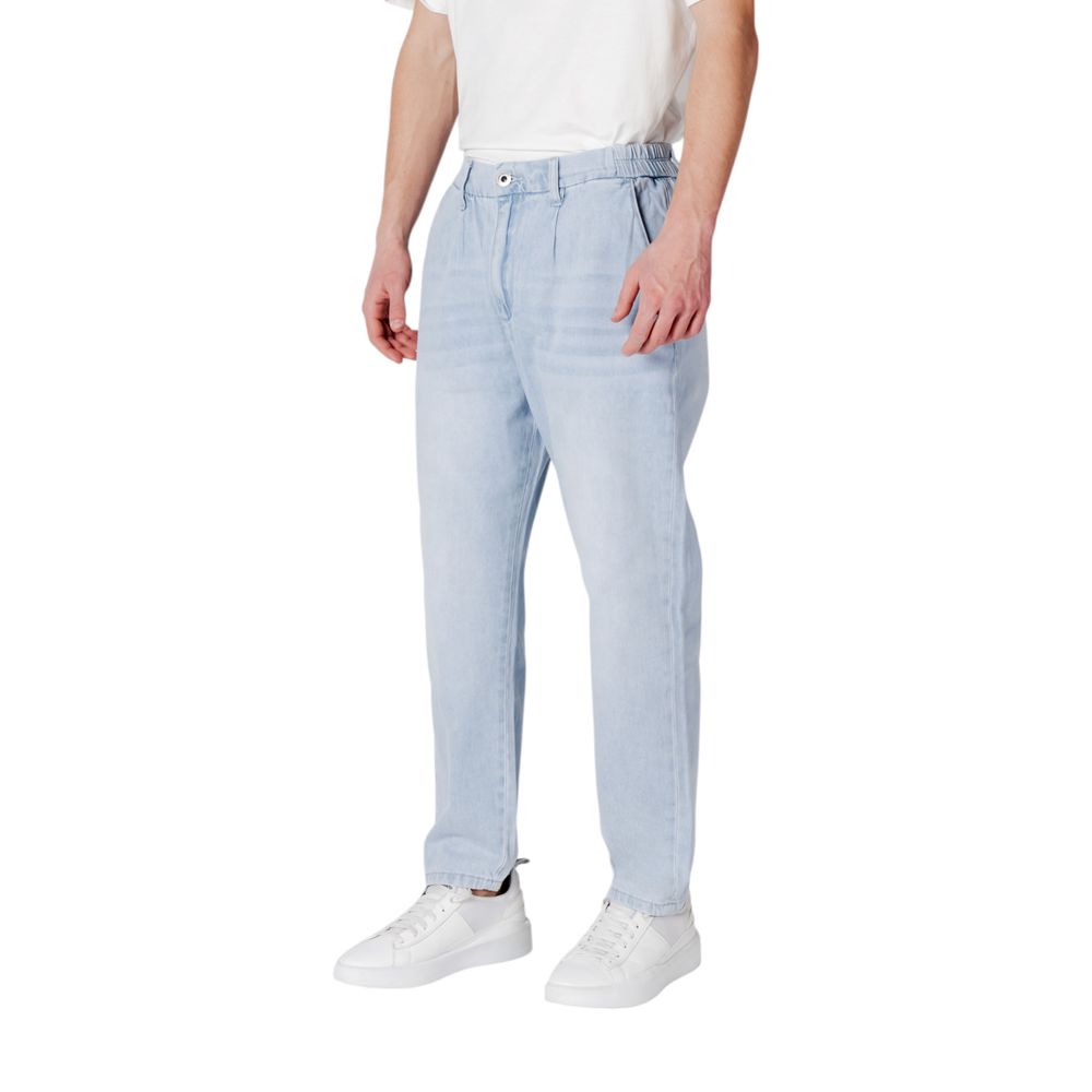 Gianni Lupo Blue Cotton Slim Fit Jeans | Regal Royce