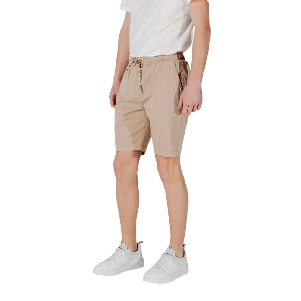 Gianni Lupo Beige Cotton Bermuda Shorts | Regal Royce