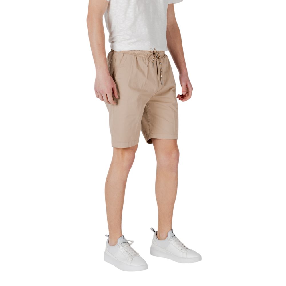 Gianni Lupo Beige Cotton Bermuda Shorts | Regal Royce