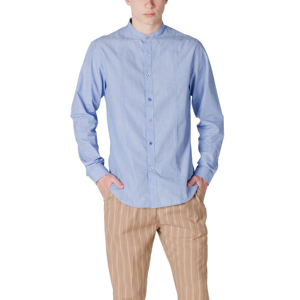 Gianni Lupo Light Blue Cotton Shirt | Regal Royce