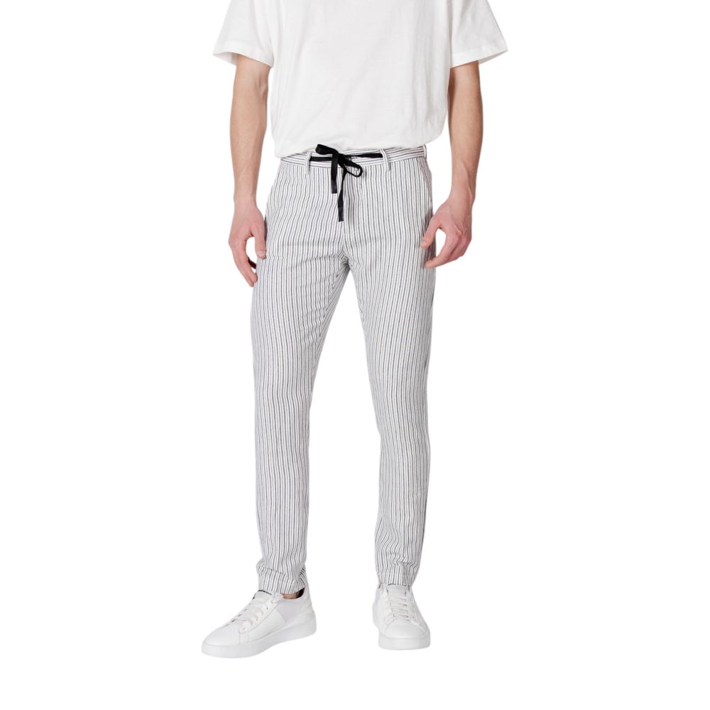 Gianni Lupo Black Linen Casual Pants | Regal Royce