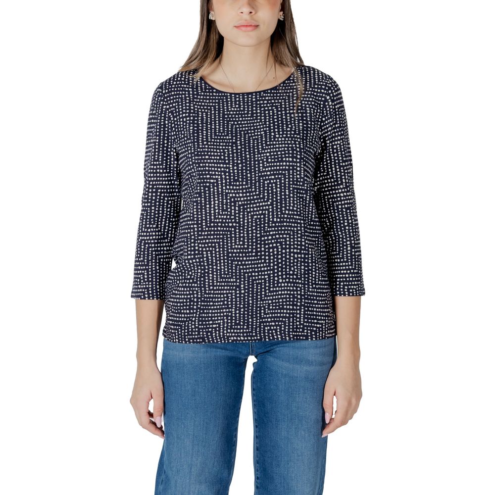 Street One Blue Viscose Long Sleeve T-Shirt | Regal Royce