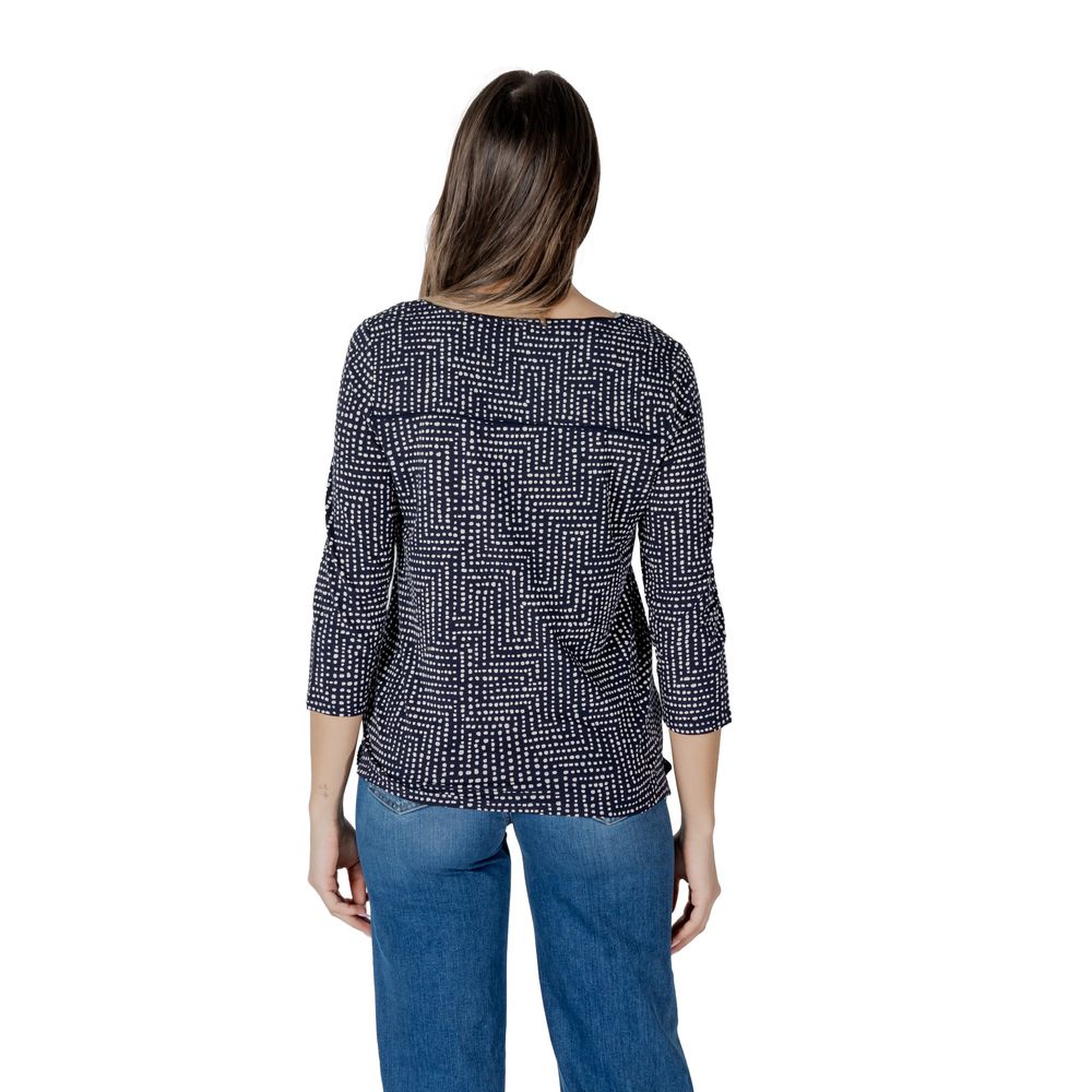 Street One Blue Viscose Long Sleeve T-Shirt | Regal Royce