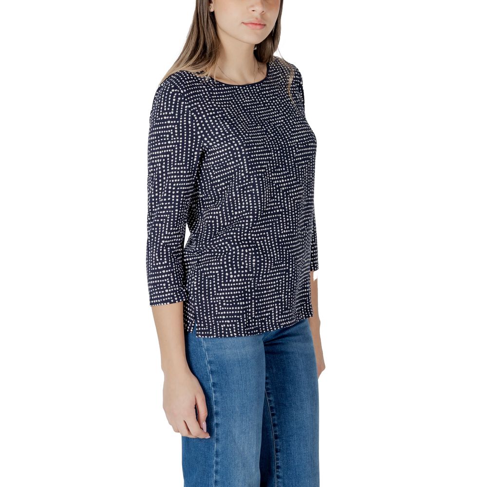 Street One Blue Viscose Long Sleeve T-Shirt | Regal Royce