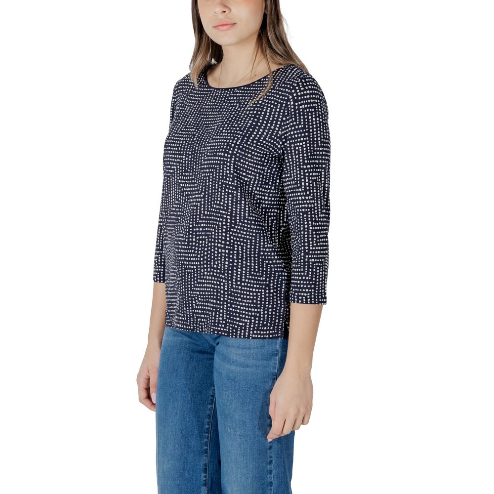 Street One Blue Viscose Long Sleeve T-Shirt | Regal Royce