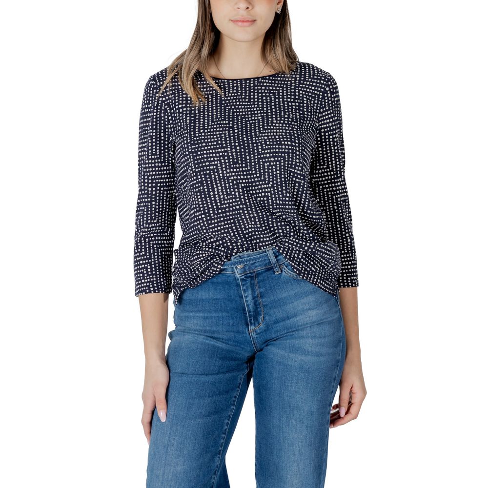 Street One Blue Viscose Long Sleeve T-Shirt | Regal Royce