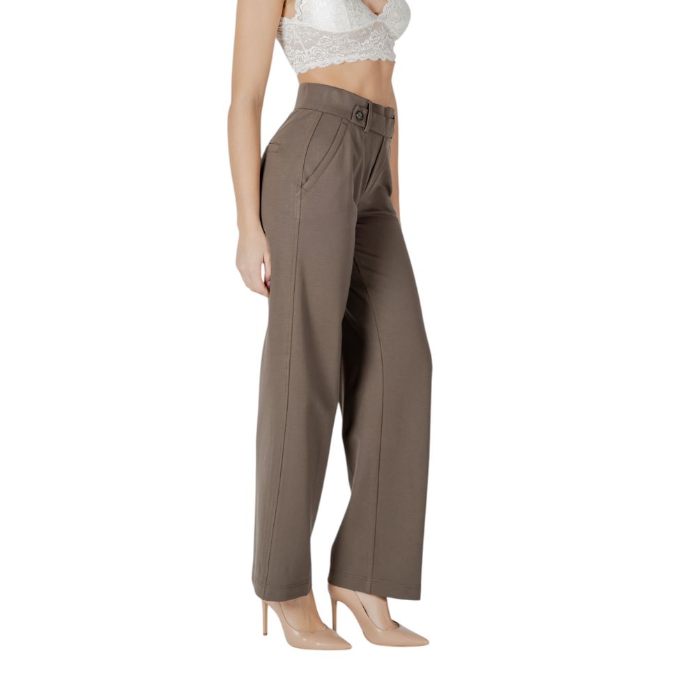 Street One Brown Viscose Pant | Regal Royce