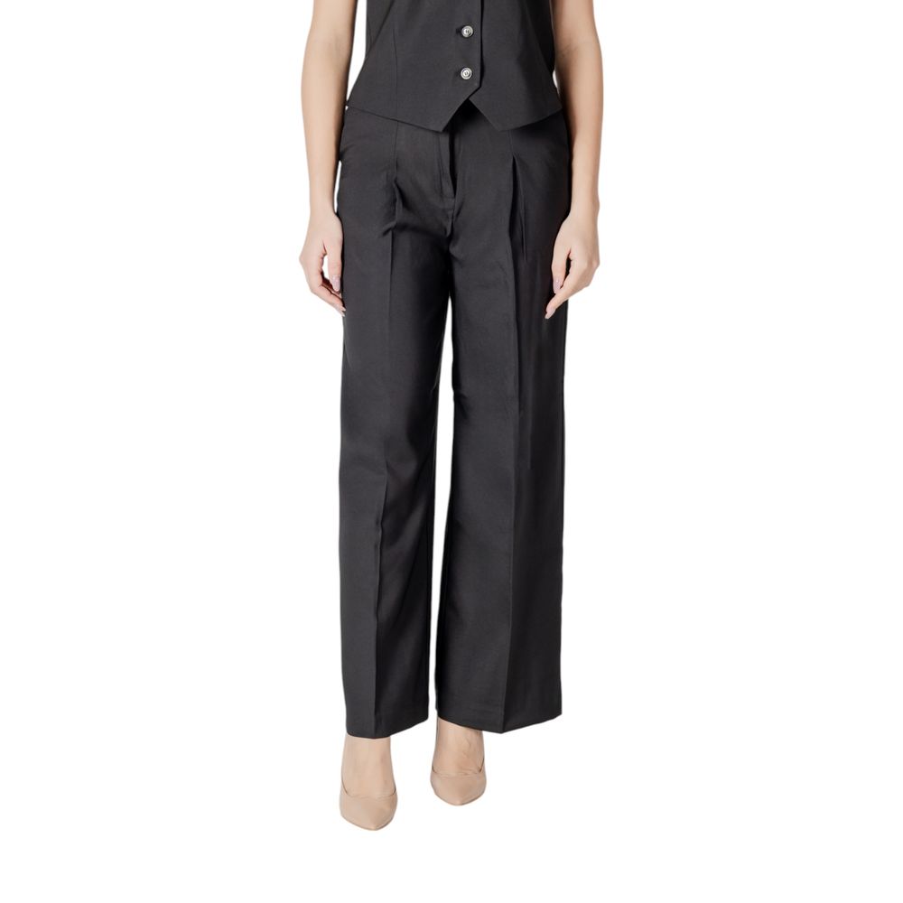 ICHI Black Polyester Dress Pants | Regal Royce