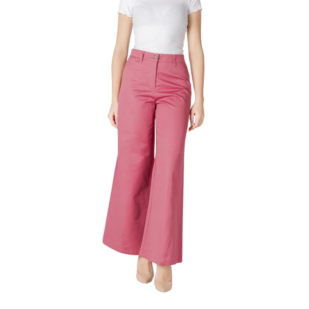 ICHI Pink Cotton Pant | Regal Royce