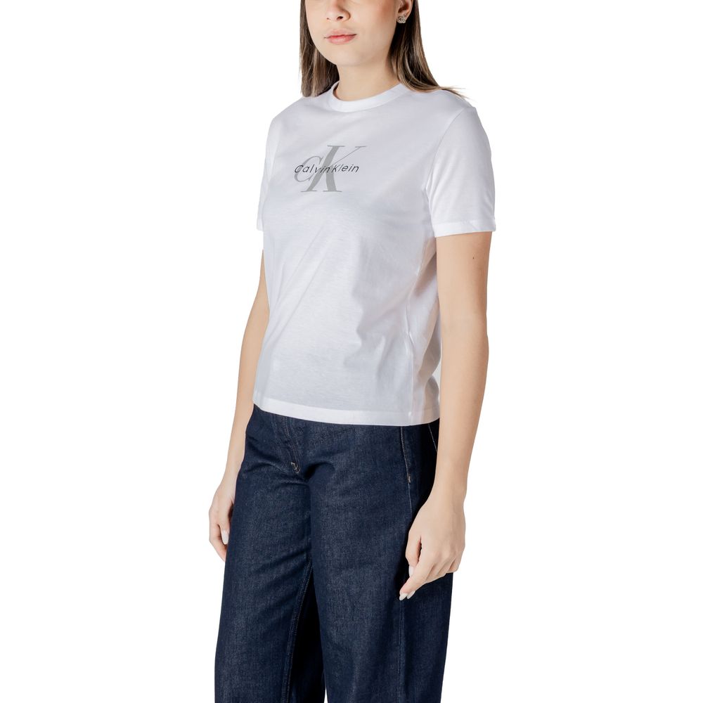 Calvin Klein Jeans White Cotton T-Shirt | Regal Royce