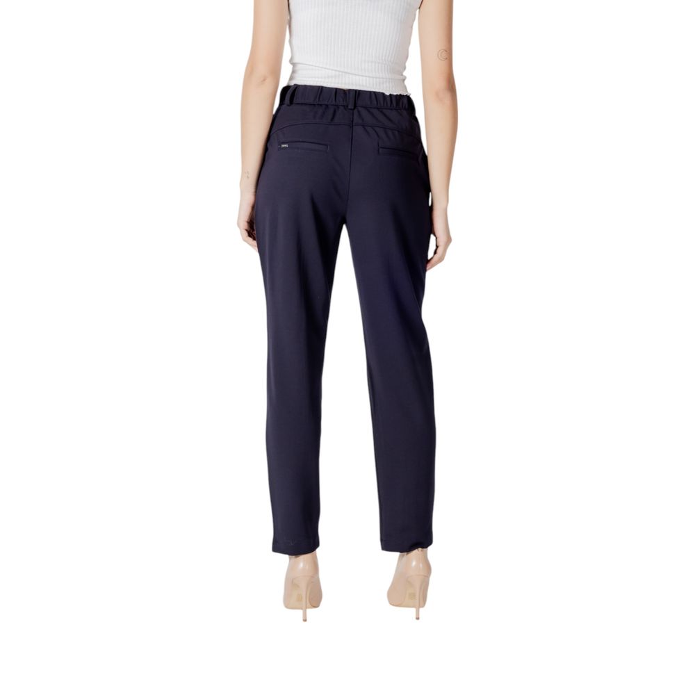 Street One Blue Viscose Casual Pants | Regal Royce