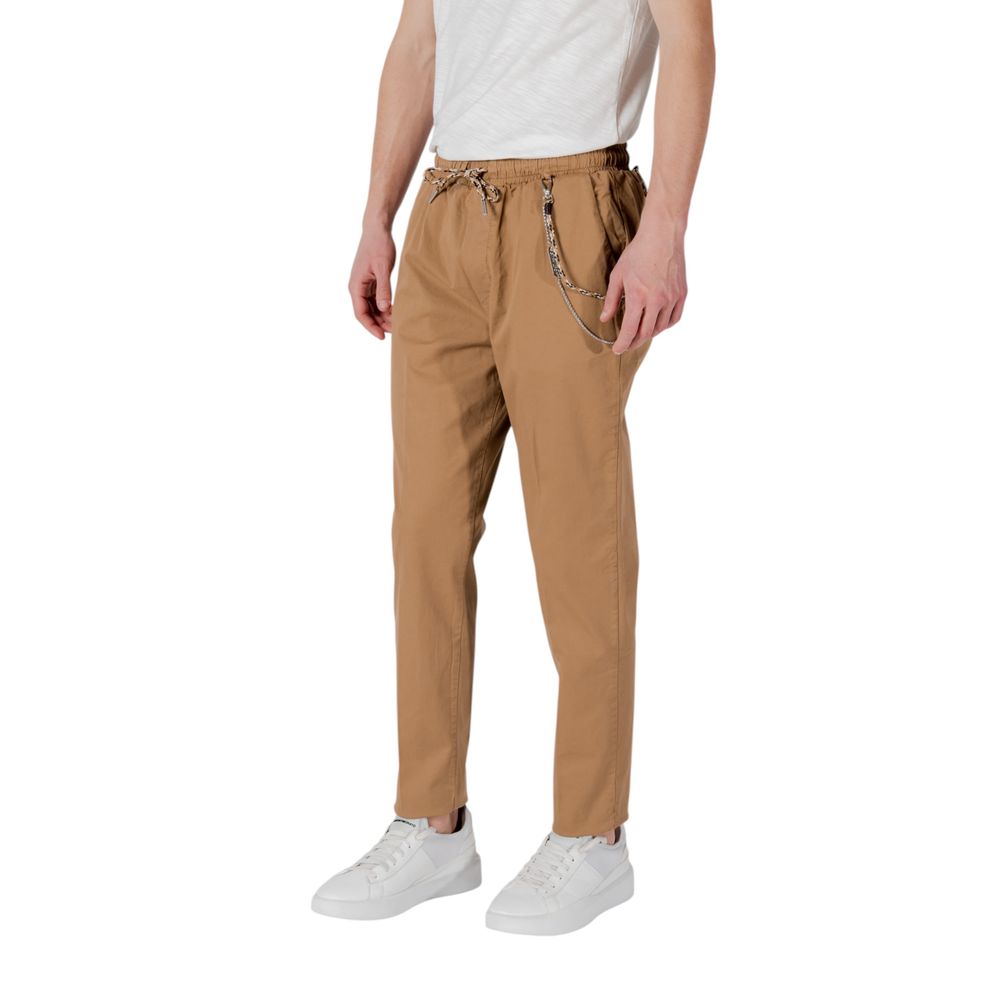 Gianni Lupo Brown Cotton Casual Pants | Regal Royce