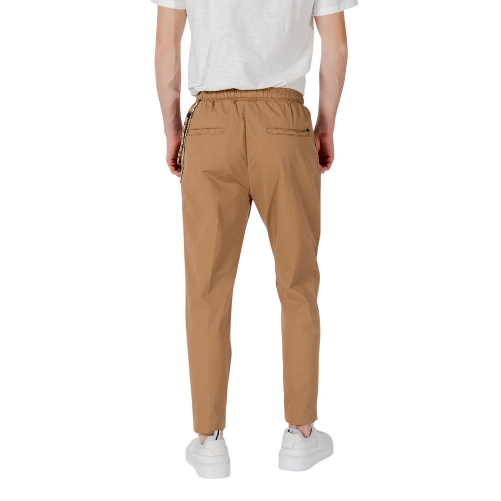 Gianni Lupo Brown Cotton Casual Pants | Regal Royce