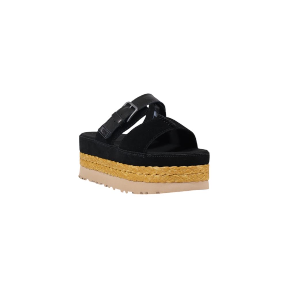 UGG Black Suede Leather Platform Sandals | Regal Royce