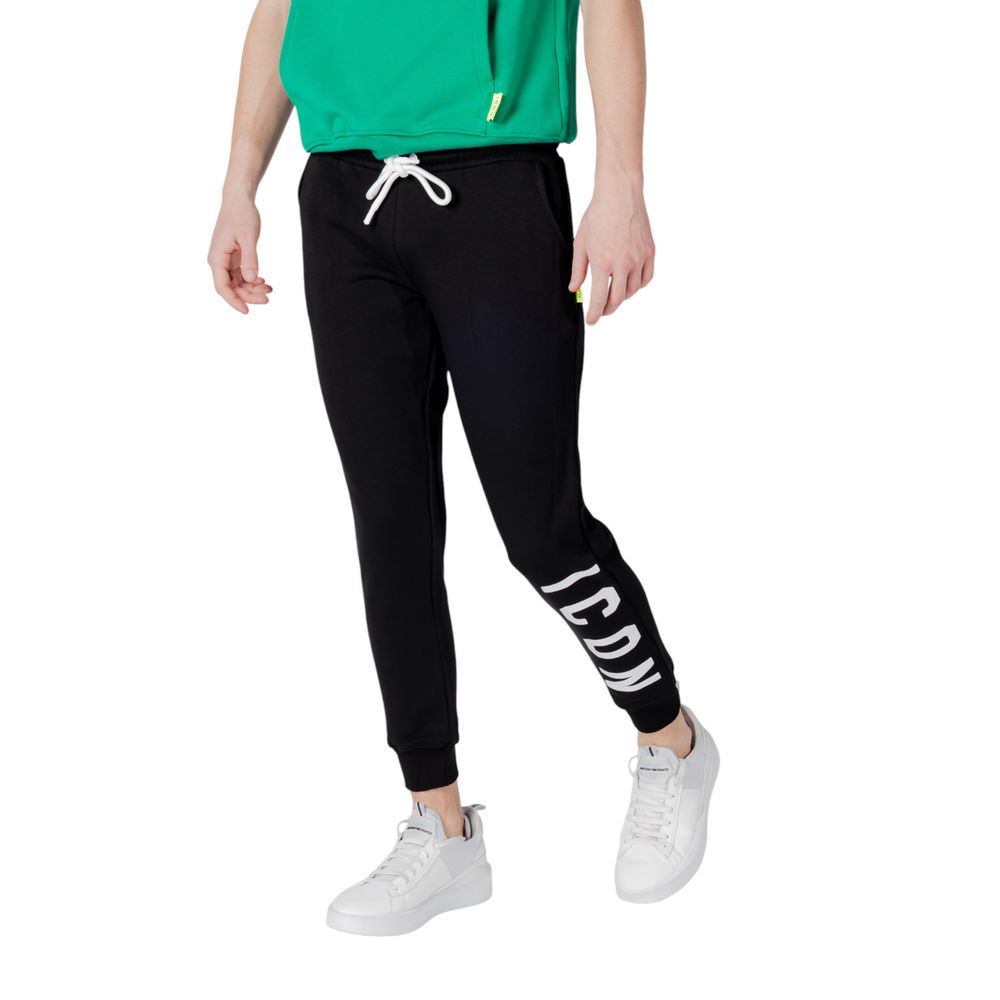 Icon Black Cotton Joggers (Workout Pants) | Regal Royce