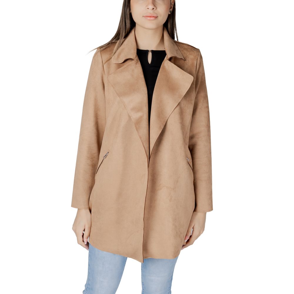 Street One Beige Polyester Trench Coat | Regal Royce