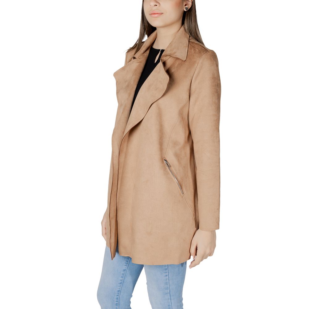 Street One Beige Polyester Trench Coat | Regal Royce