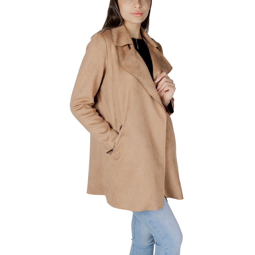 Street One Beige Polyester Trench Coat | Regal Royce