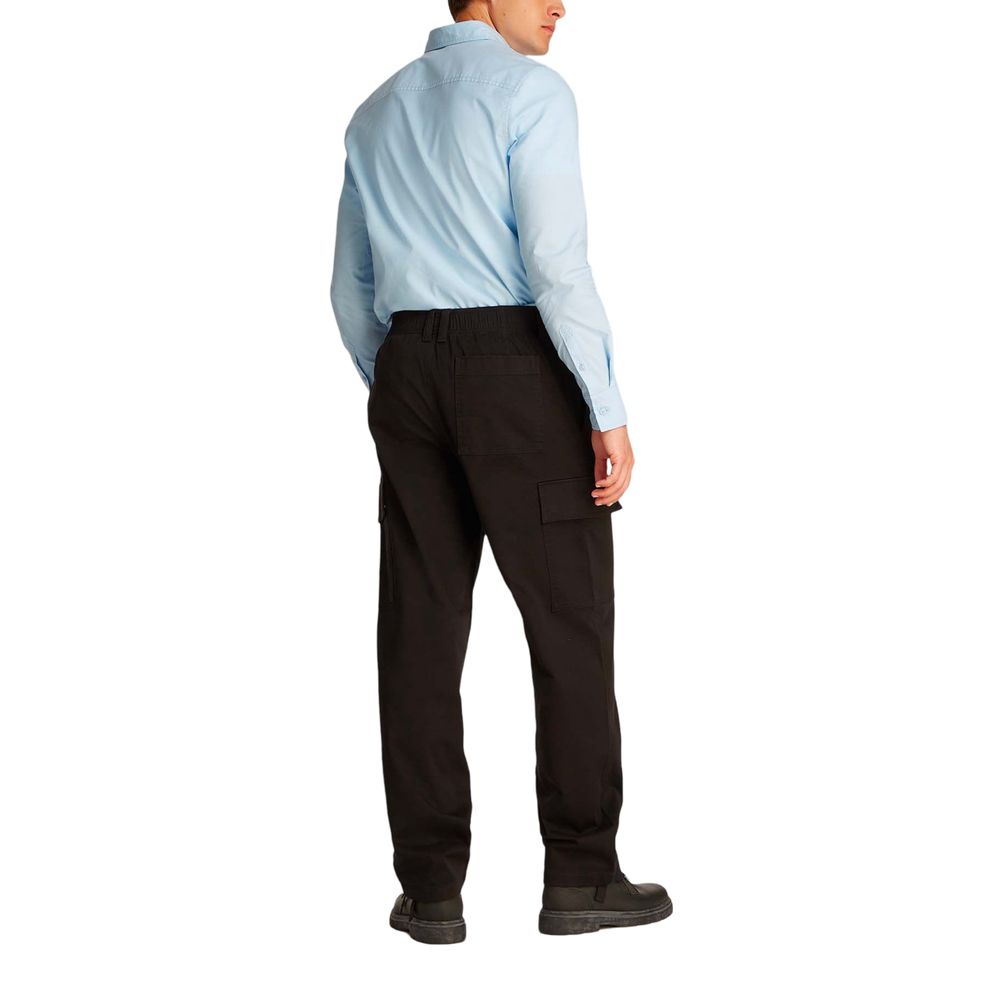 Calvin Klein Jeans Black Cotton Cargo Pants | Regal Royce