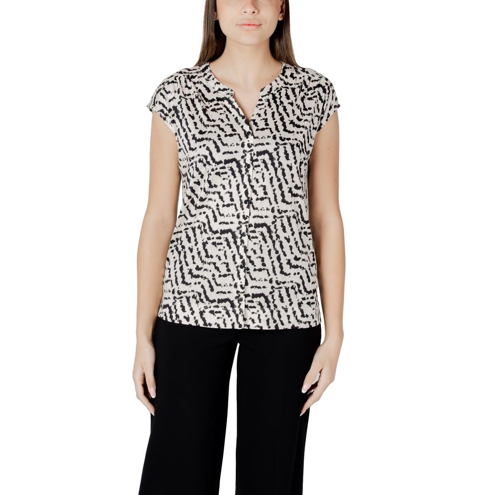 Street One Cream Cotton T-Shirt | Regal Royce