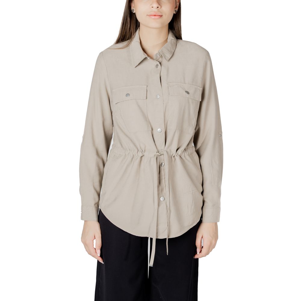 Only Beige Viscose Blouse | Regal Royce