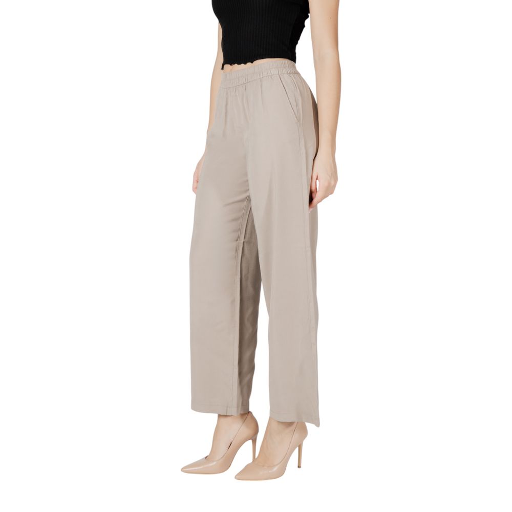Only Beige Viscose Casual Pants | Regal Royce
