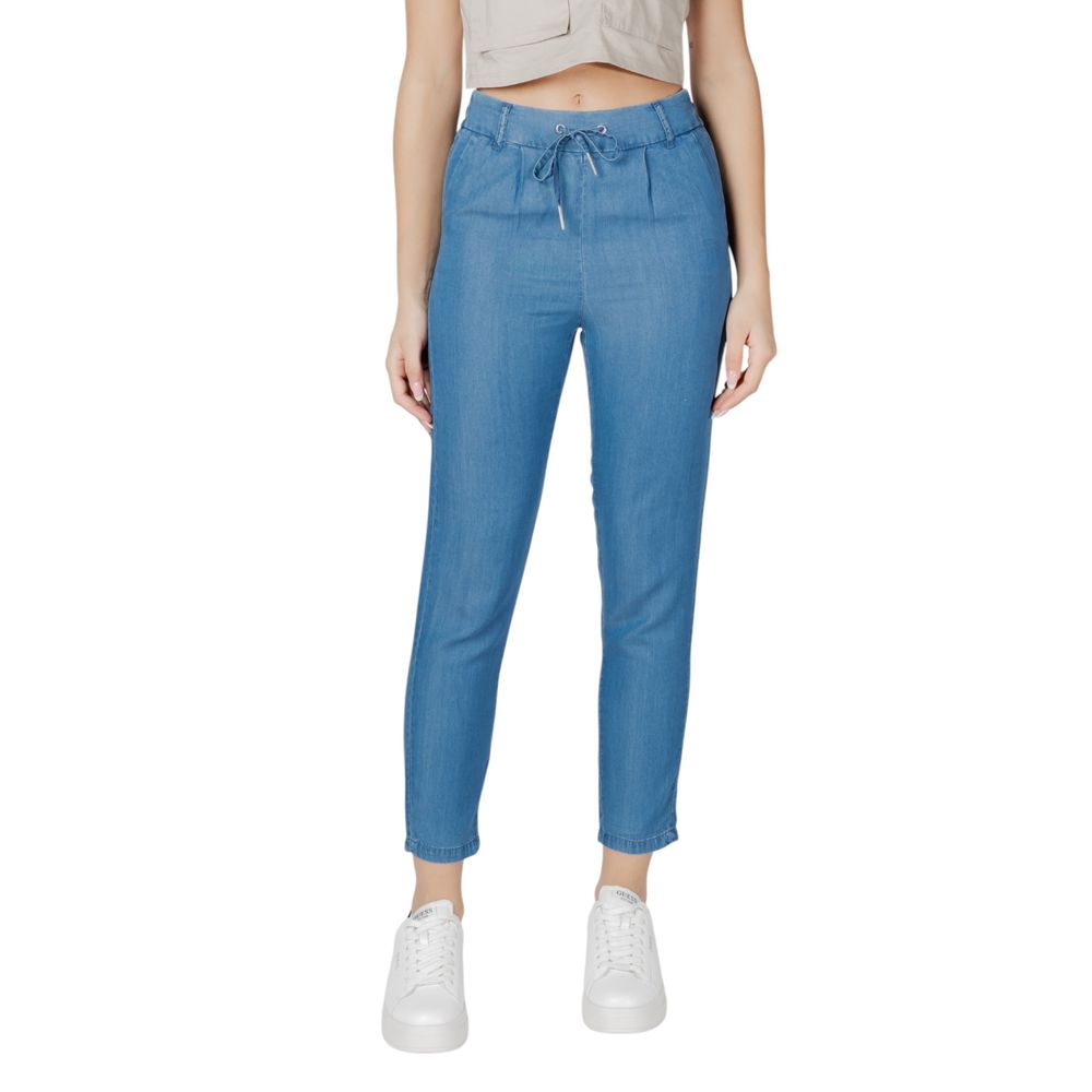 Only Blue Lyocell Casual Pants | Regal Royce