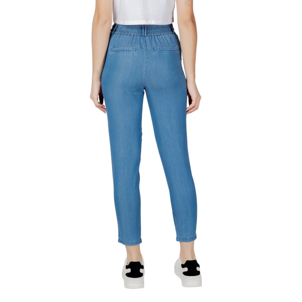 Only Blue Lyocell Casual Pants | Regal Royce