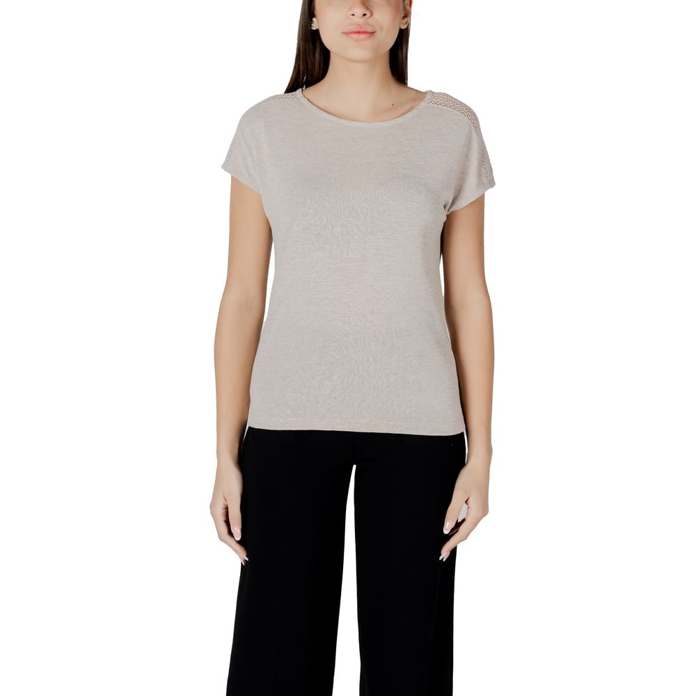 Street One Beige Polyester T-Shirt | Regal Royce