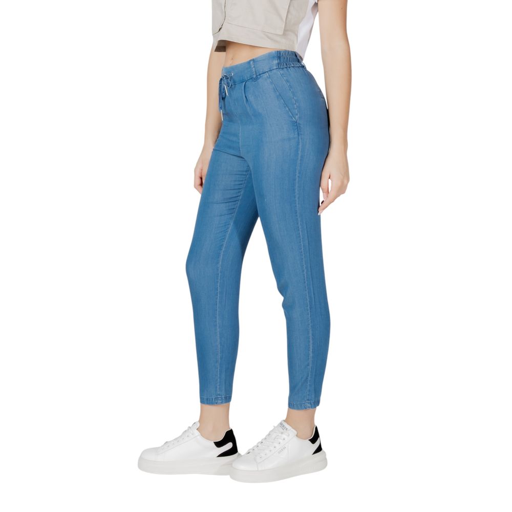 Only Blue Lyocell Casual Pants | Regal Royce