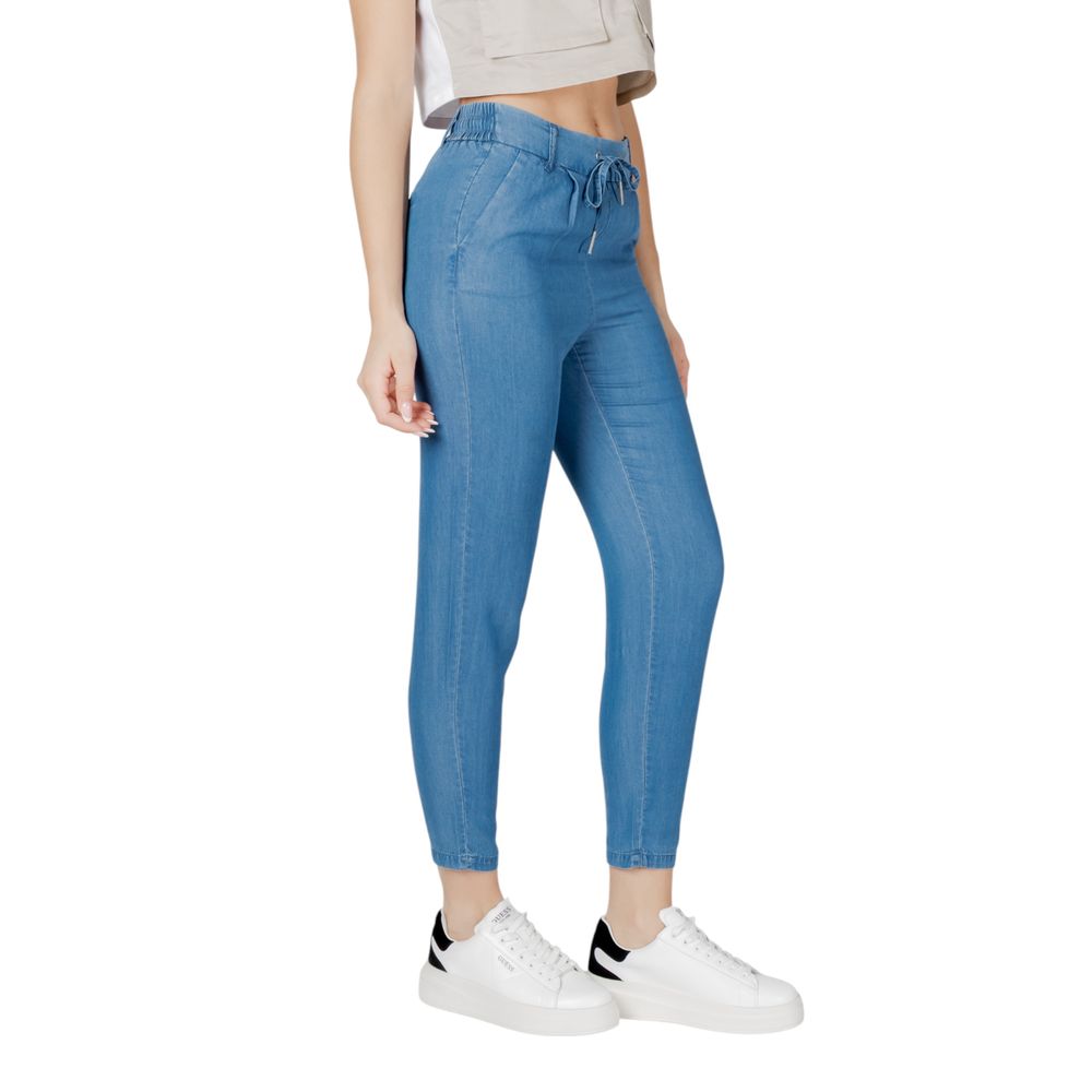 Only Blue Lyocell Casual Pants | Regal Royce