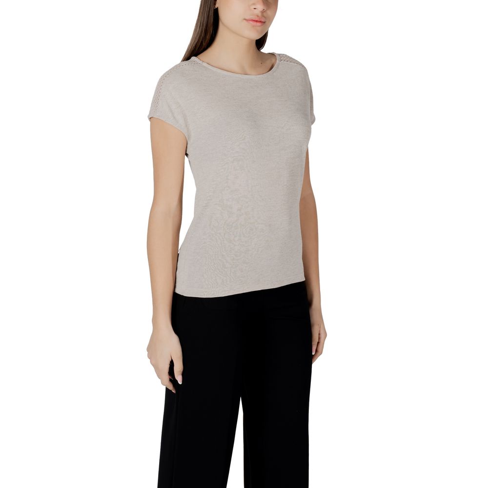 Street One Beige Polyester T-Shirt | Regal Royce