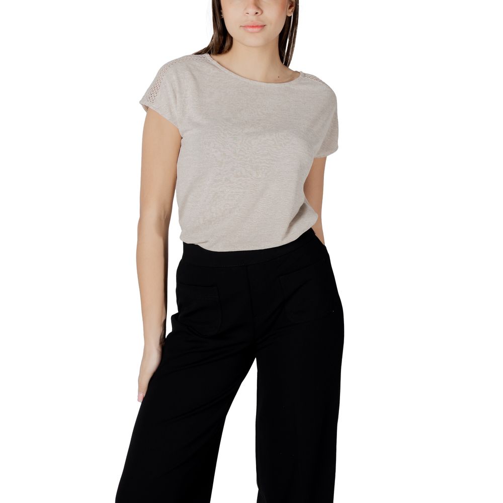 Street One Beige Polyester T-Shirt | Regal Royce