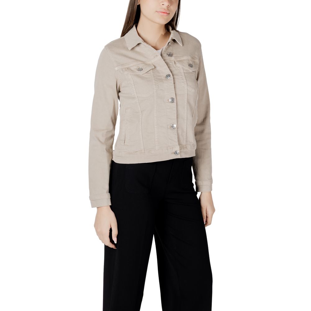 Street One Beige Cotton Jackets & Coat | Regal Royce