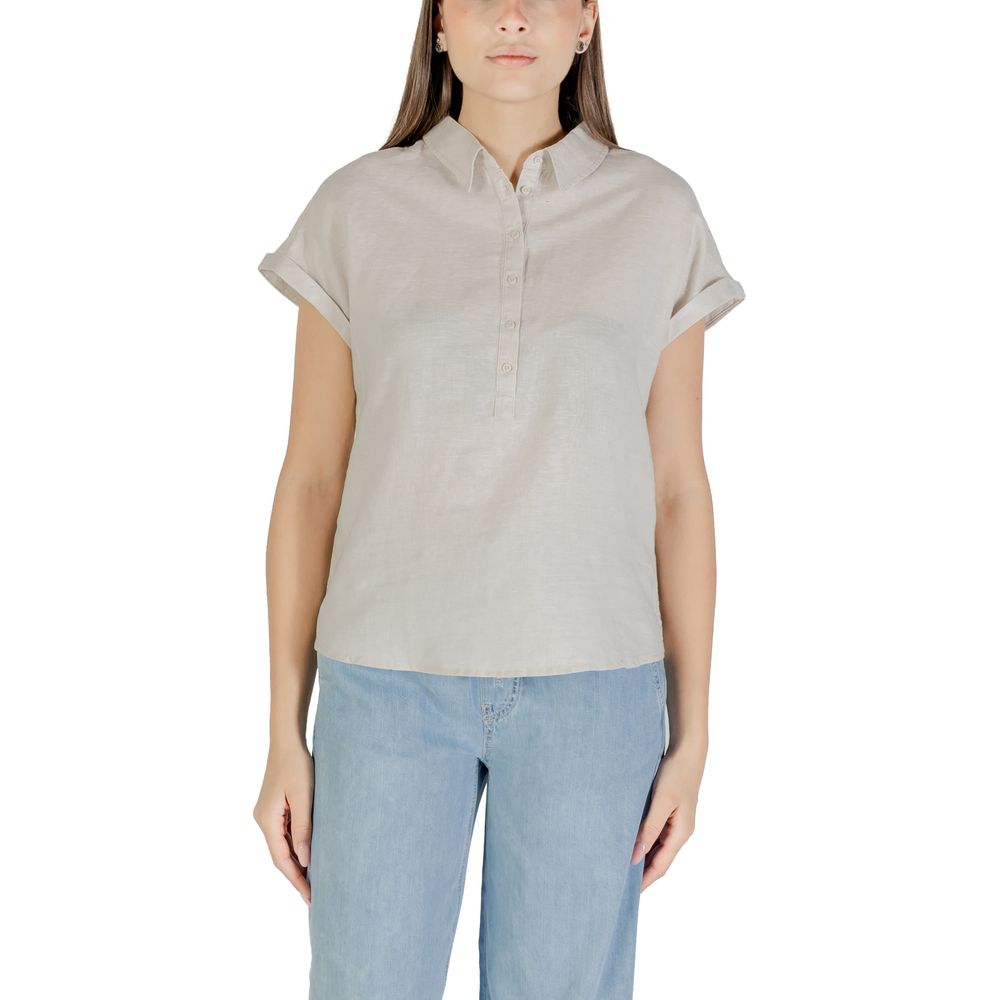 Street One Bicolor Linen Blouse | Regal Royce