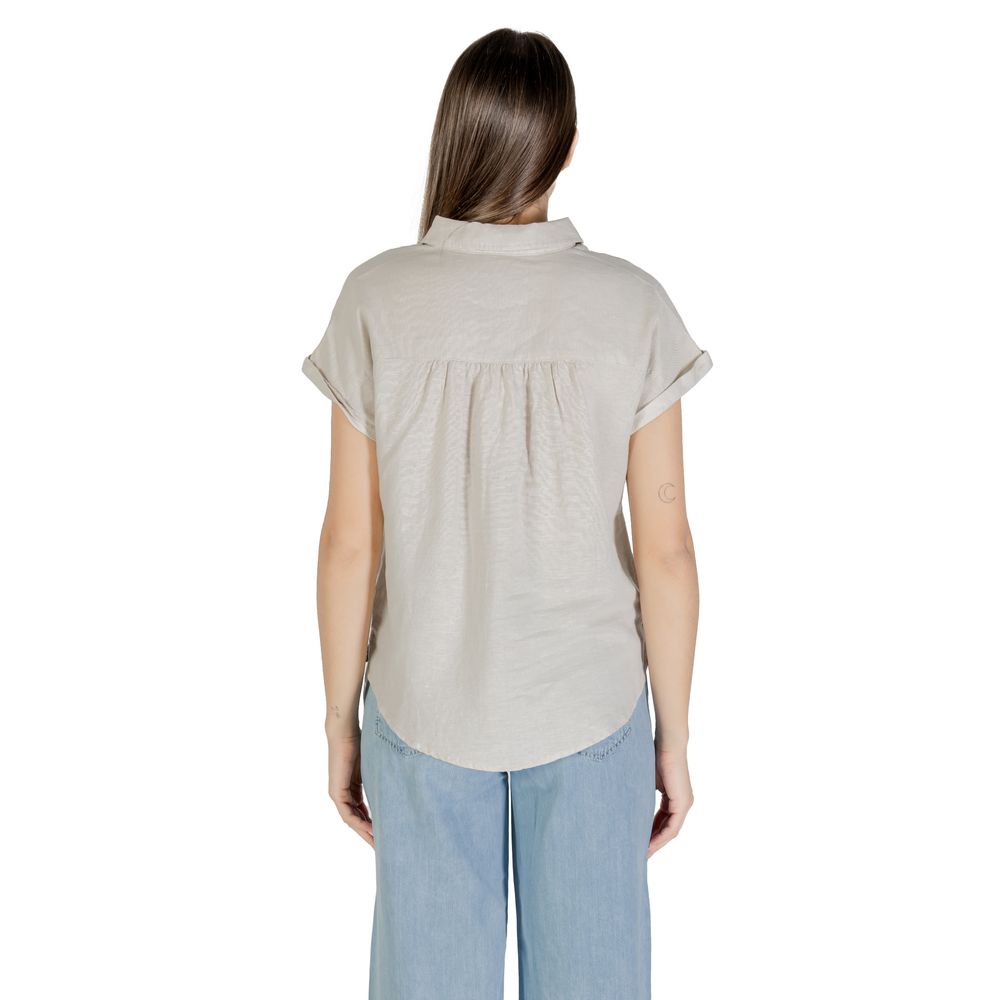 Street One Bicolor Linen Blouse | Regal Royce