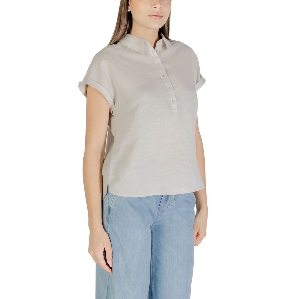 Street One Bicolor Linen Blouse | Regal Royce