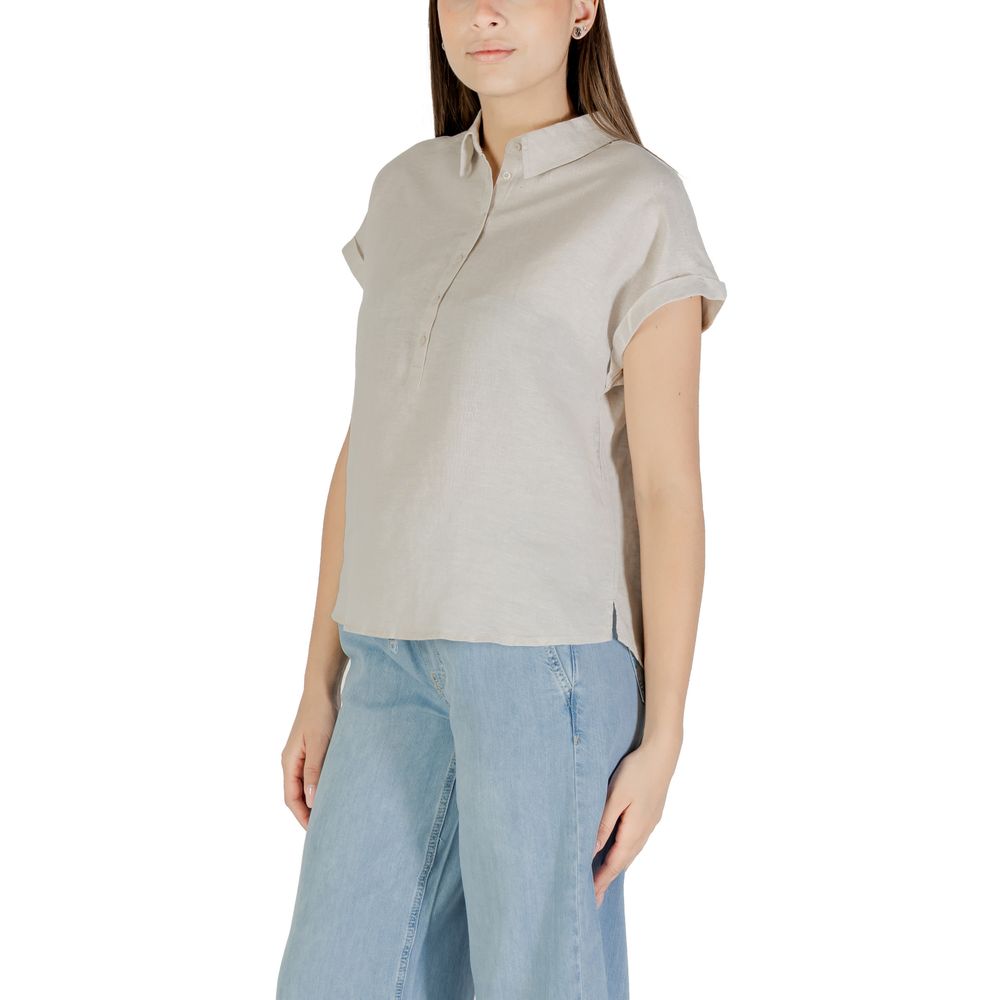Street One Bicolor Linen Blouse | Regal Royce