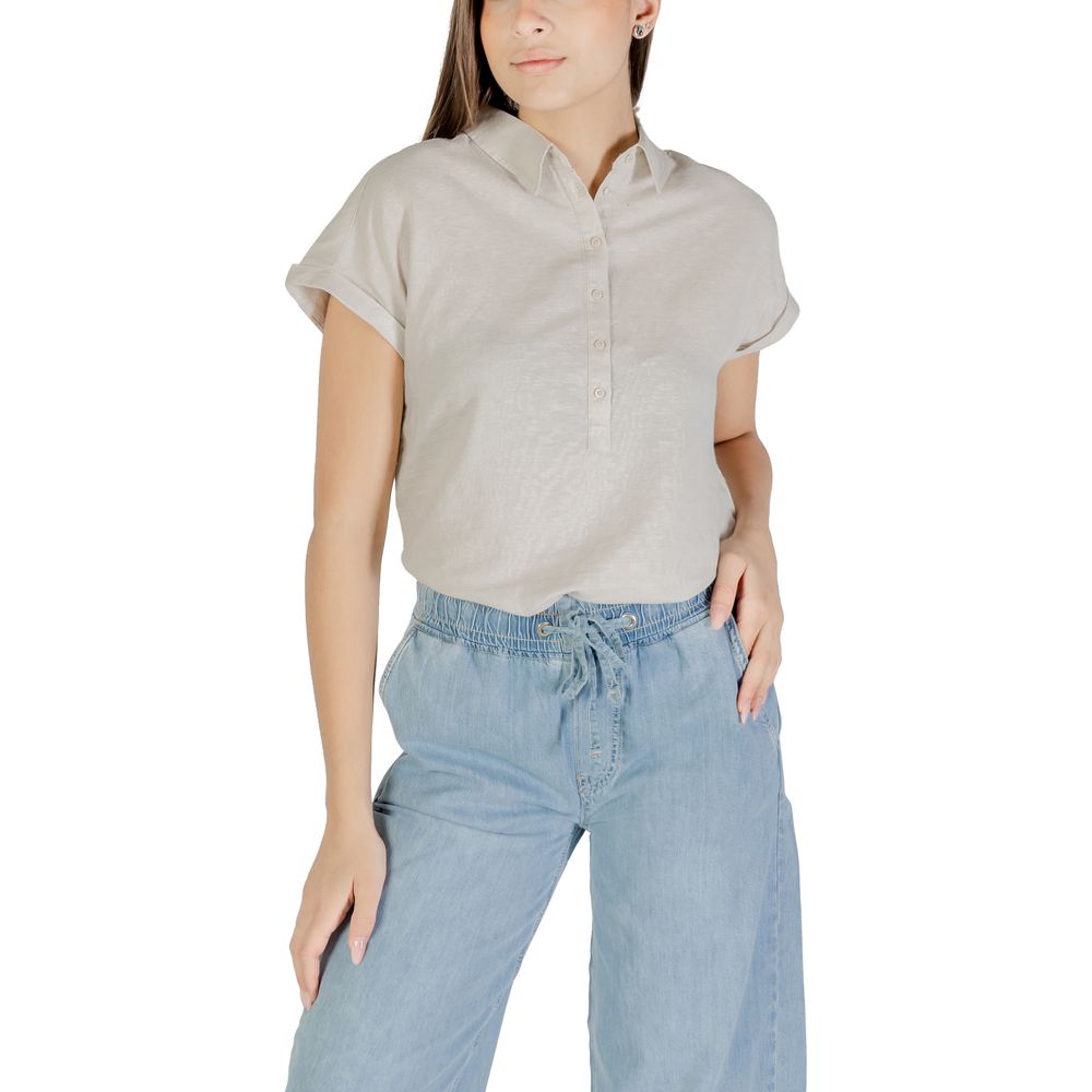 Street One Bicolor Linen Blouse | Regal Royce