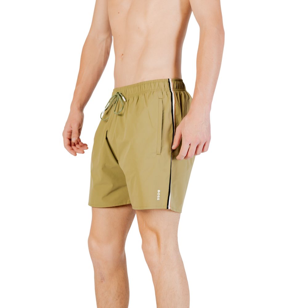 Hugo Boss Green Polyester Swim Shorts | Regal Royce